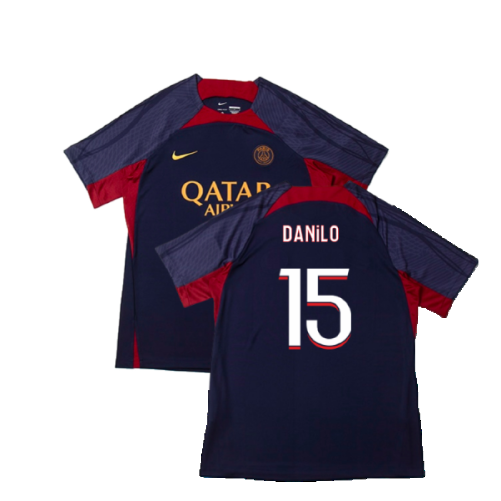 2023-2024 PSG Dri-Fit Strike Training Shirt (Navy) (Danilo 15)