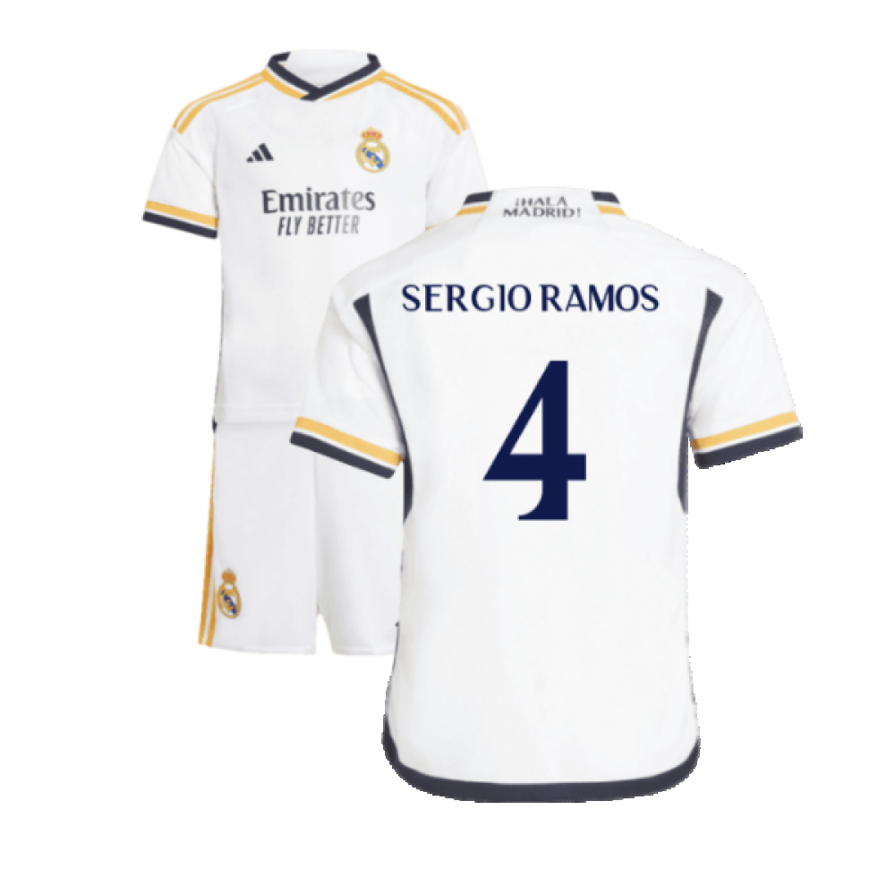 2023-2024 Real Madrid Home Mini Kit (Sergio Ramos 4)