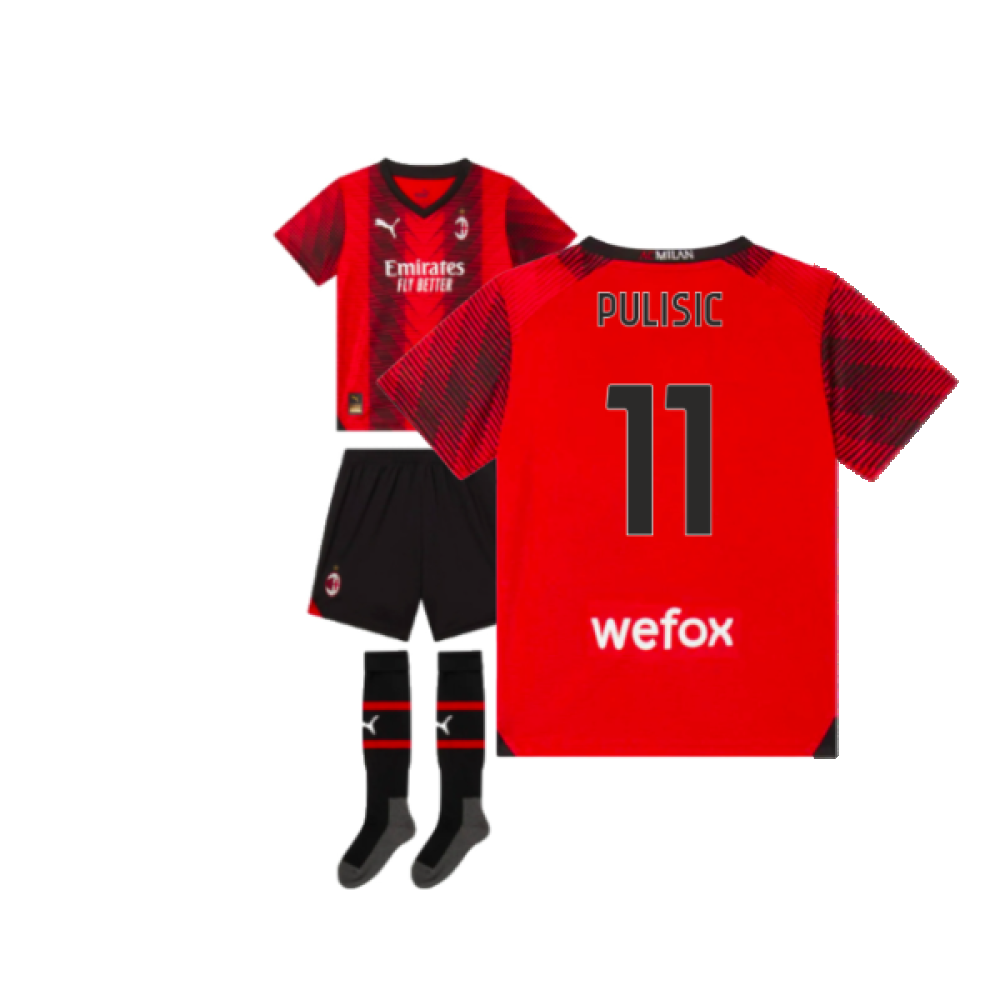 2023-2024 AC Milan Home Mini Kit (Pulisic 11)