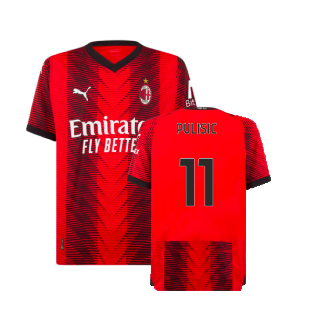 2023-2024 AC Milan Home Authentic Shirt (Pulisic 11)