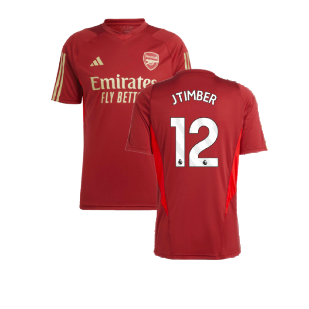 2023-2024 Arsenal Training Jersey (Red) (J Timber 12)