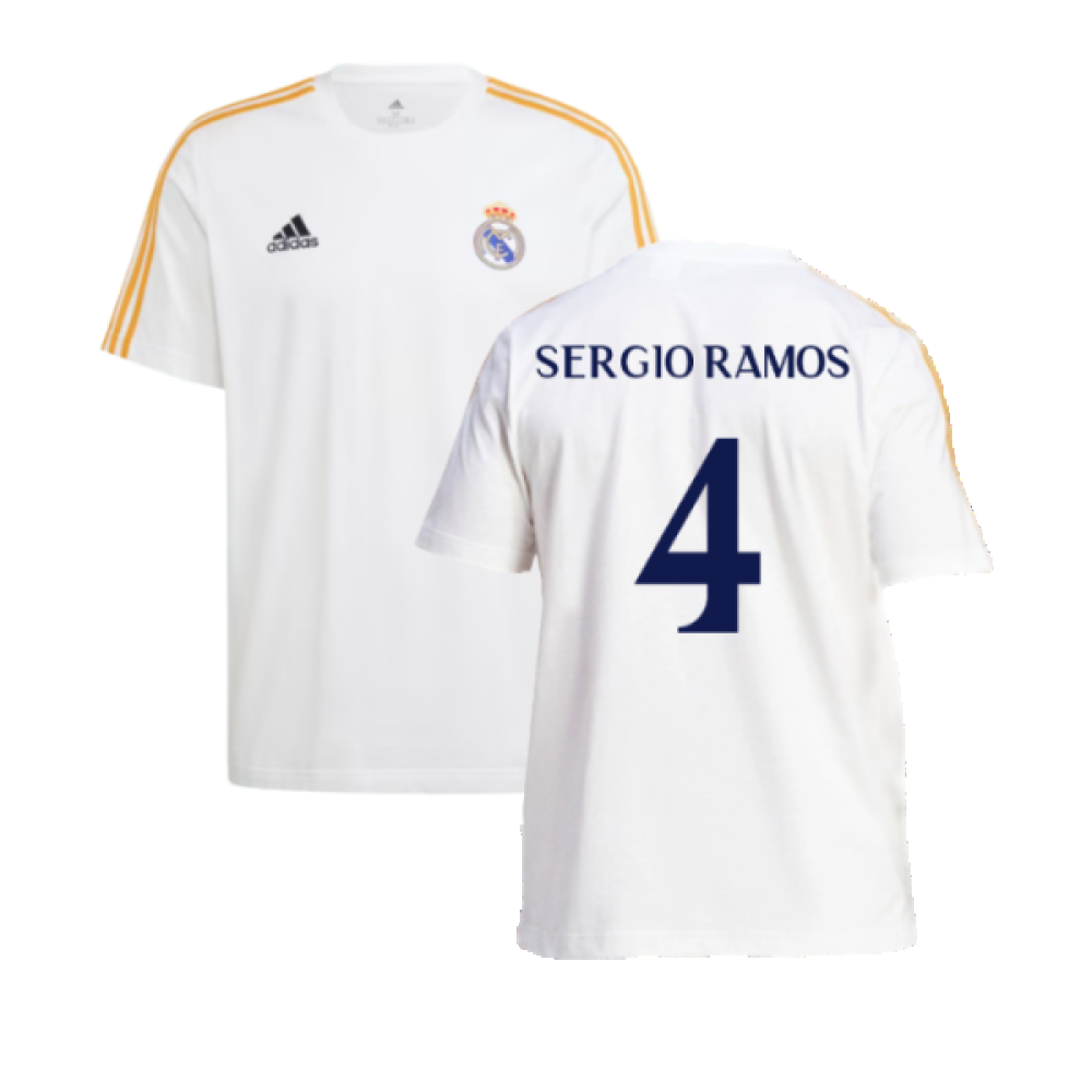 2023-2024 Real Madrid DNA Tee (White) (Sergio Ramos 4)