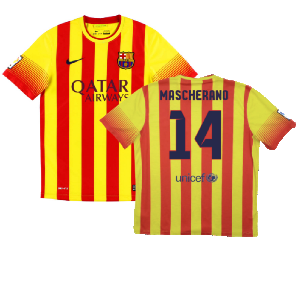 2013-2014 Barcelona Away Shirt (Mascherano 14)