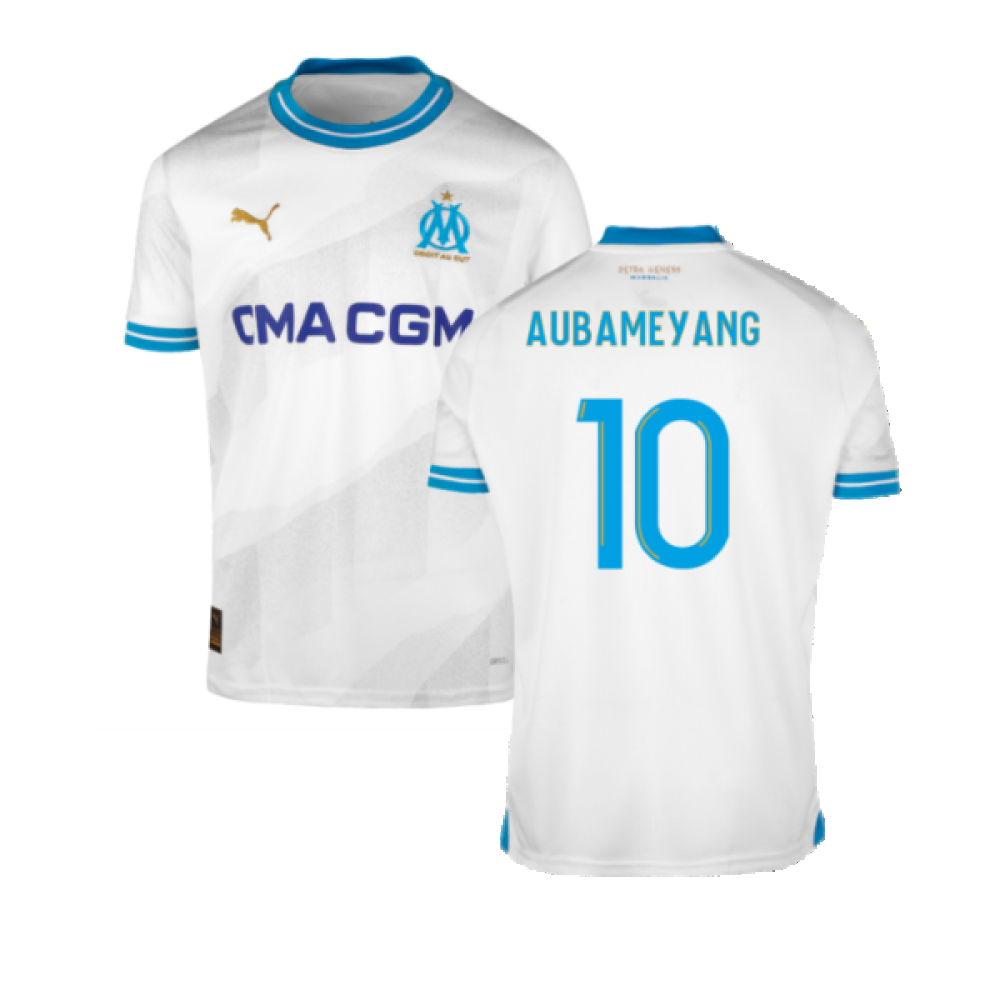 2023-2024 Marseille Home Shirt (Kids) (Aubameyang 10)