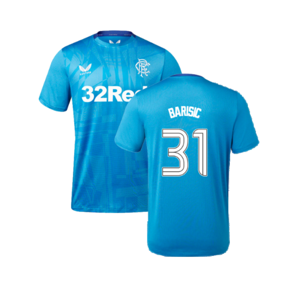 2023-2024 Rangers Players Training Tee (Deep Water) (Barisic 31)