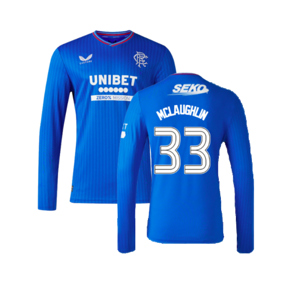 2023-2024 Rangers Long Sleeve Home Shirt (McLaughlin 33)