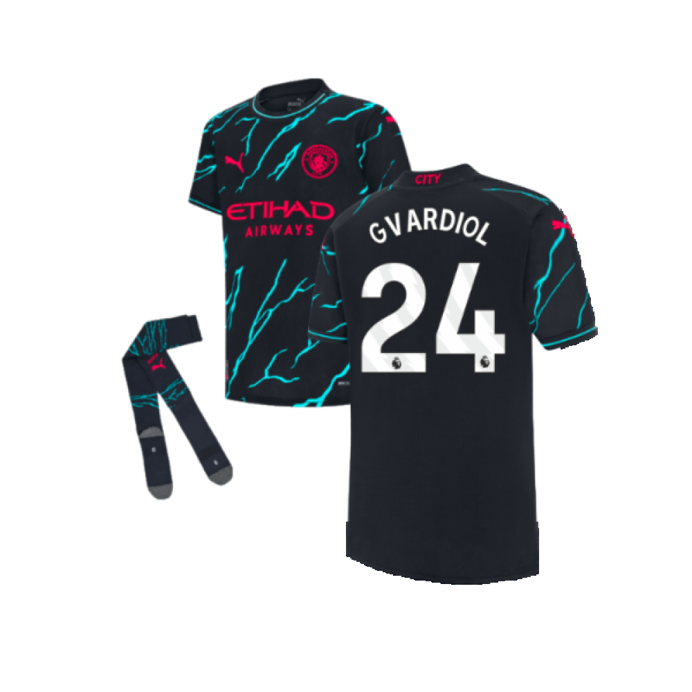 2023-2024 Man City Third Mini Kit (Gvardiol 24)