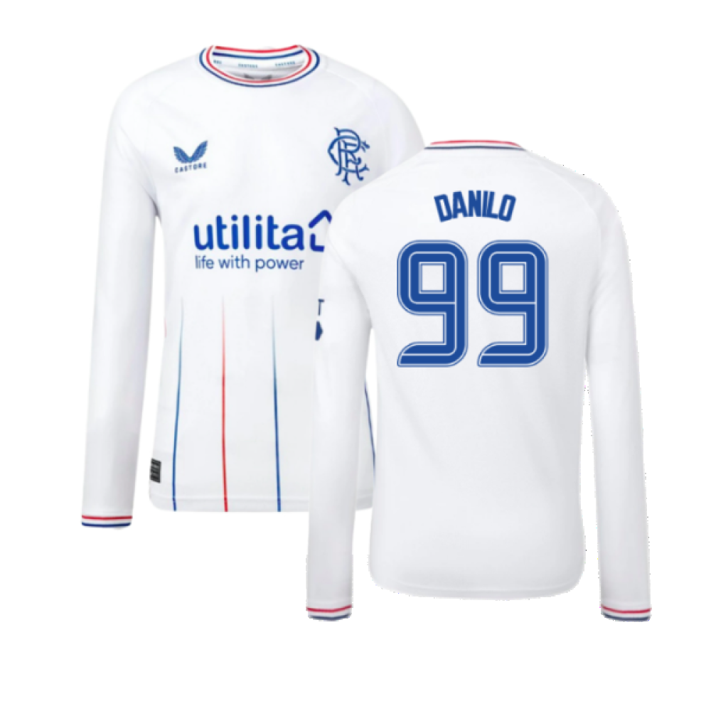 2023-2024 Rangers Away Long Sleeve Shirt (Kids) (Danilo 99)