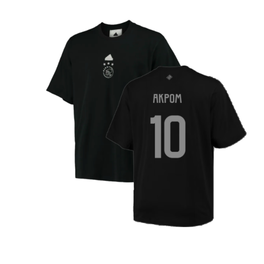 2023-2024 Ajax Lifestyler Oversized Tee (Black) (Akpom 10)