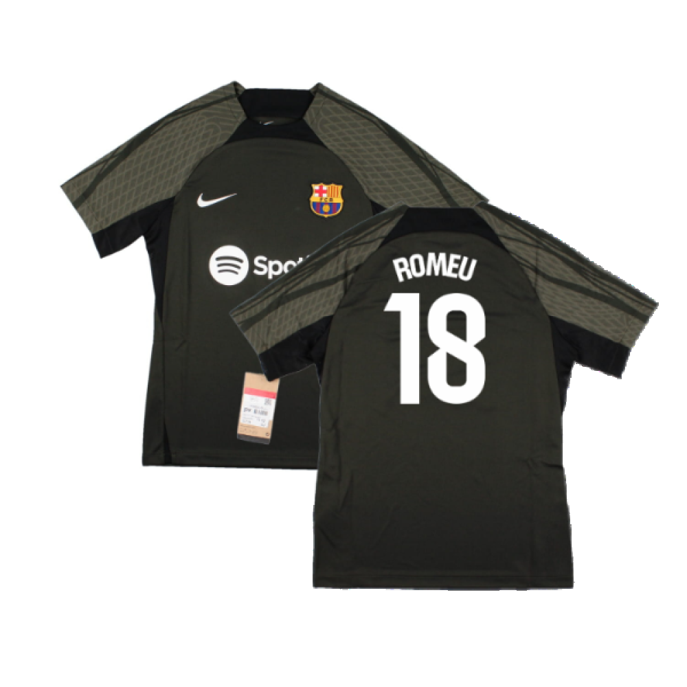 2023-2024 Barcelona Strike Dri-Fit Training Shirt (Sequoia) - Kids (Romeu 18)