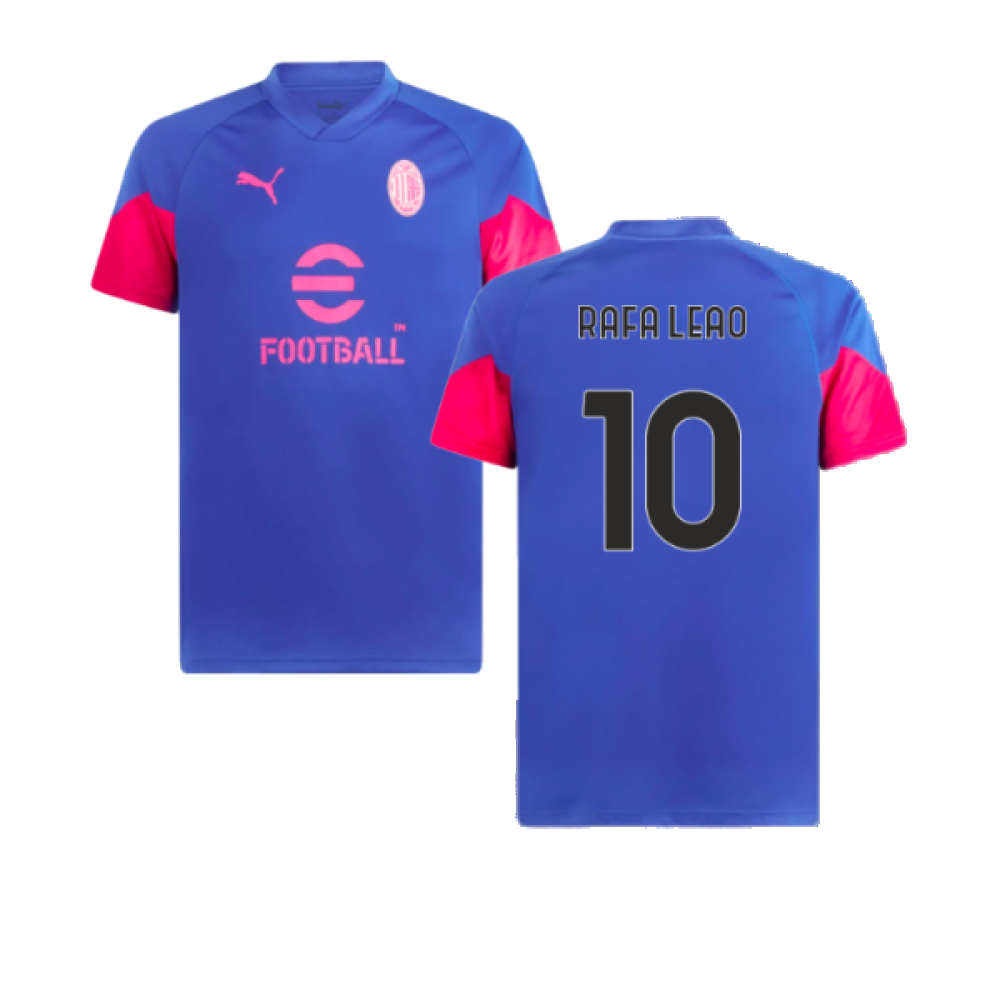 2023-2024 AC Milan Training Jersey (Royal Sapphire) (Rafa Leao 10)