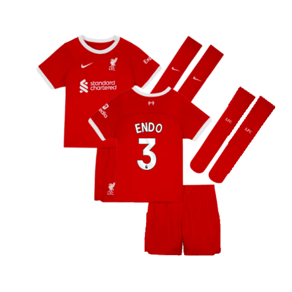 2023-2024 Liverpool Home Little Boys Mini Kit (Endo 3)