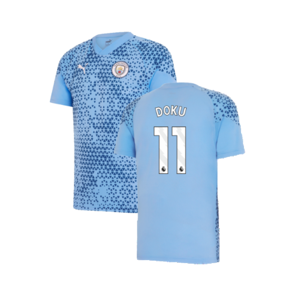 2023-2024 Man City Training Jersey (Light Blue) (Doku 11)