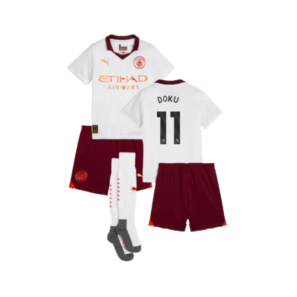 2023-2024 Man City Away Mini Kit (Doku 11)