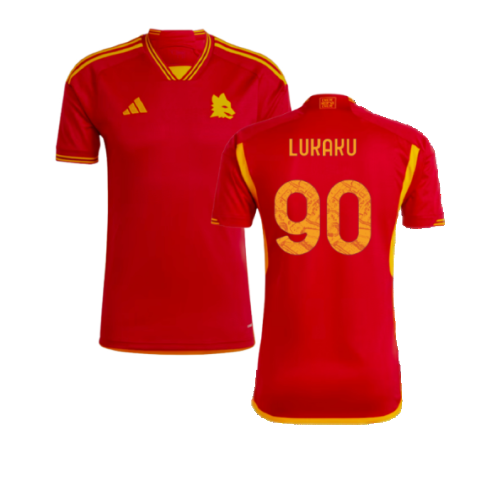 2023-2024 AS Roma Home Shirt (LUKAKU 90)