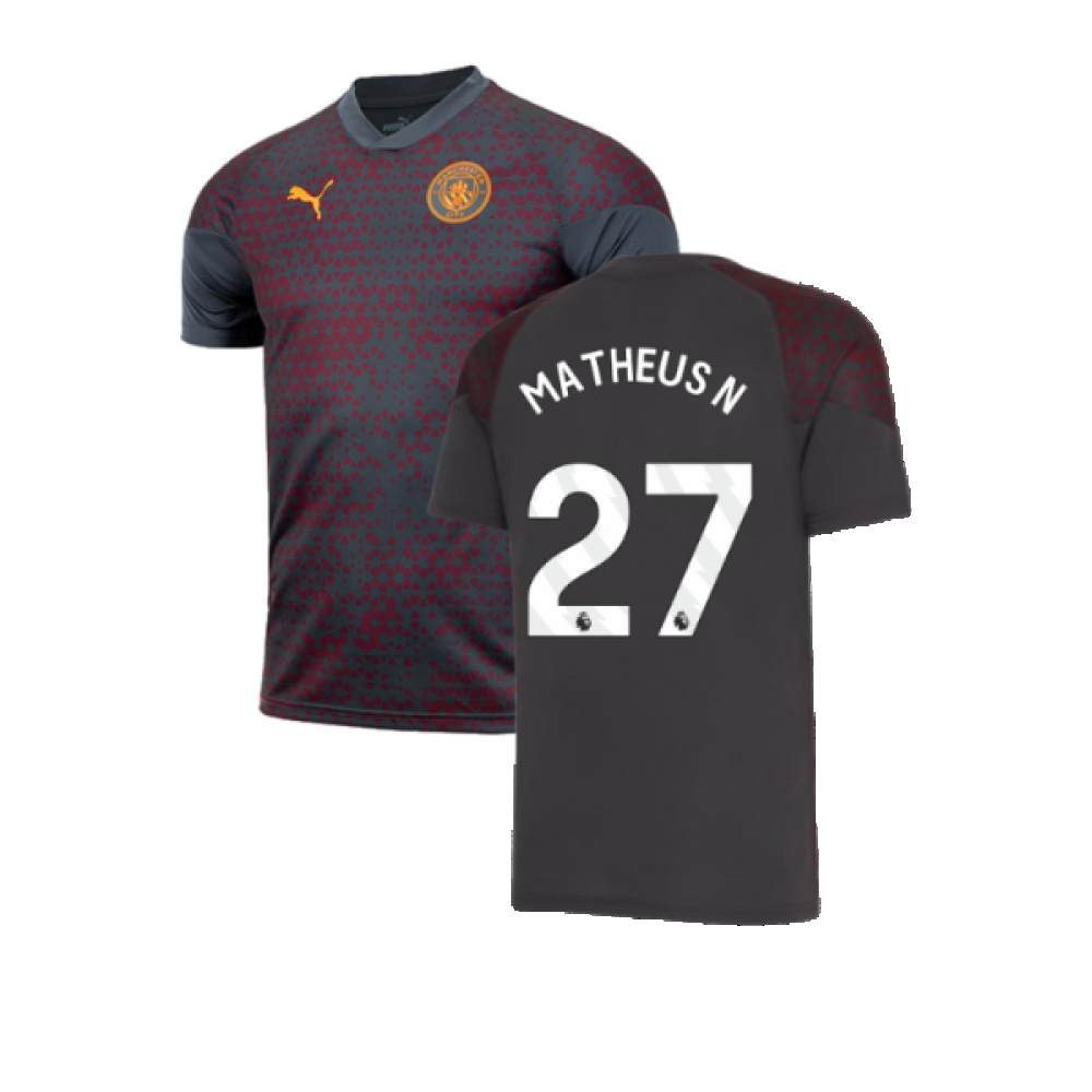 2023-2024 Man City Training Jersey (Strong Grey) (Matheus N 27)