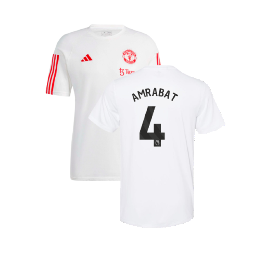 2023-2024 Man Utd Training Tee (White) (Amrabat 4)