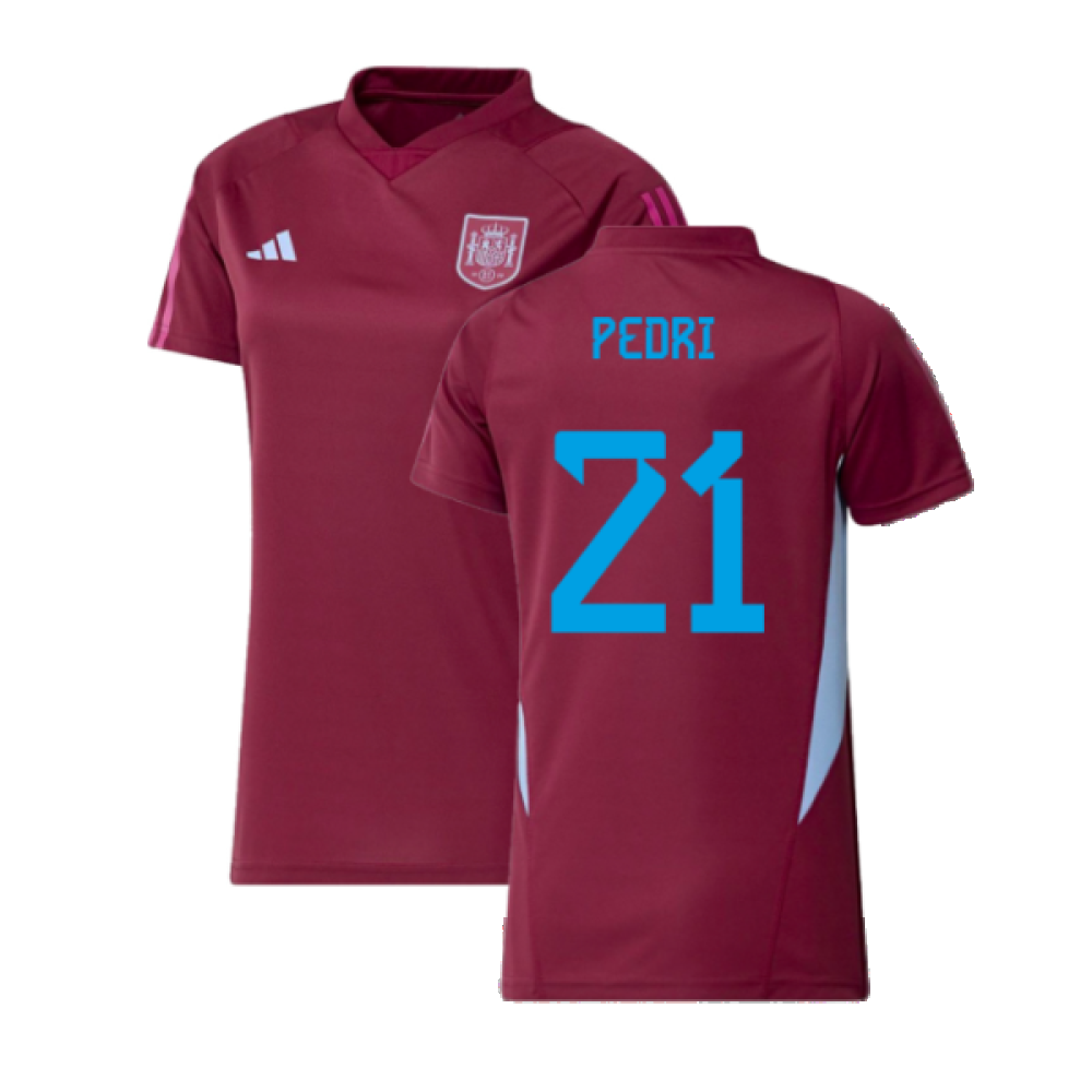 2023-2024 Spain Training Jersey - Womens (Red) (Pedri 21)