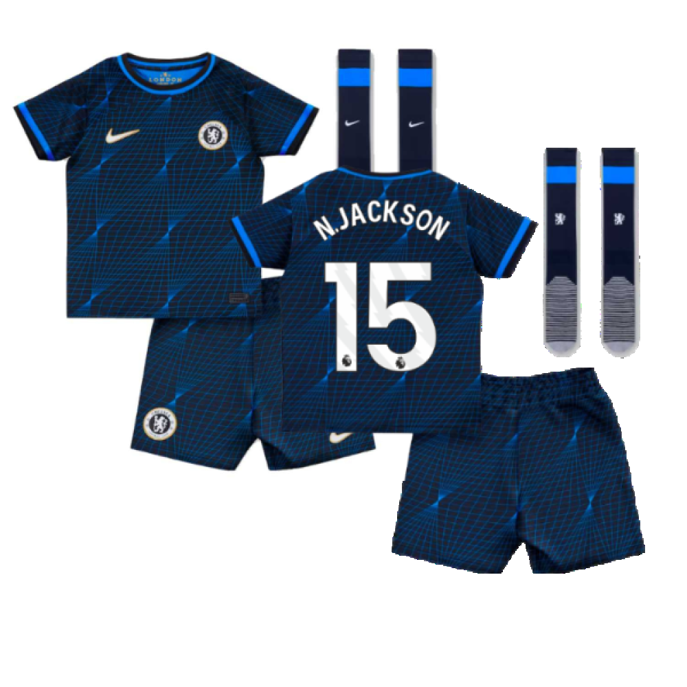 2023-2024 Chelsea Away Mini Kit (N.Jackson 15)