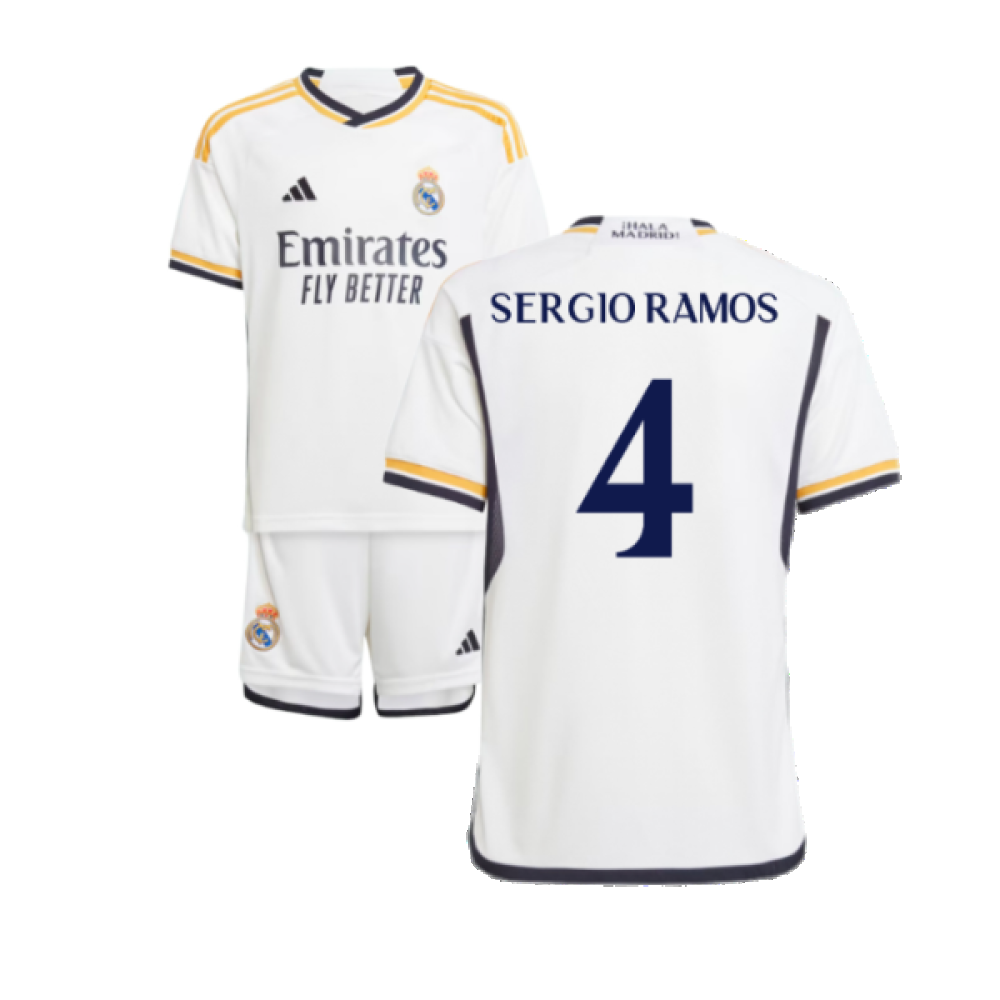 2023-2024 Real Madrid Home Youth Kit (Sergio Ramos 4)