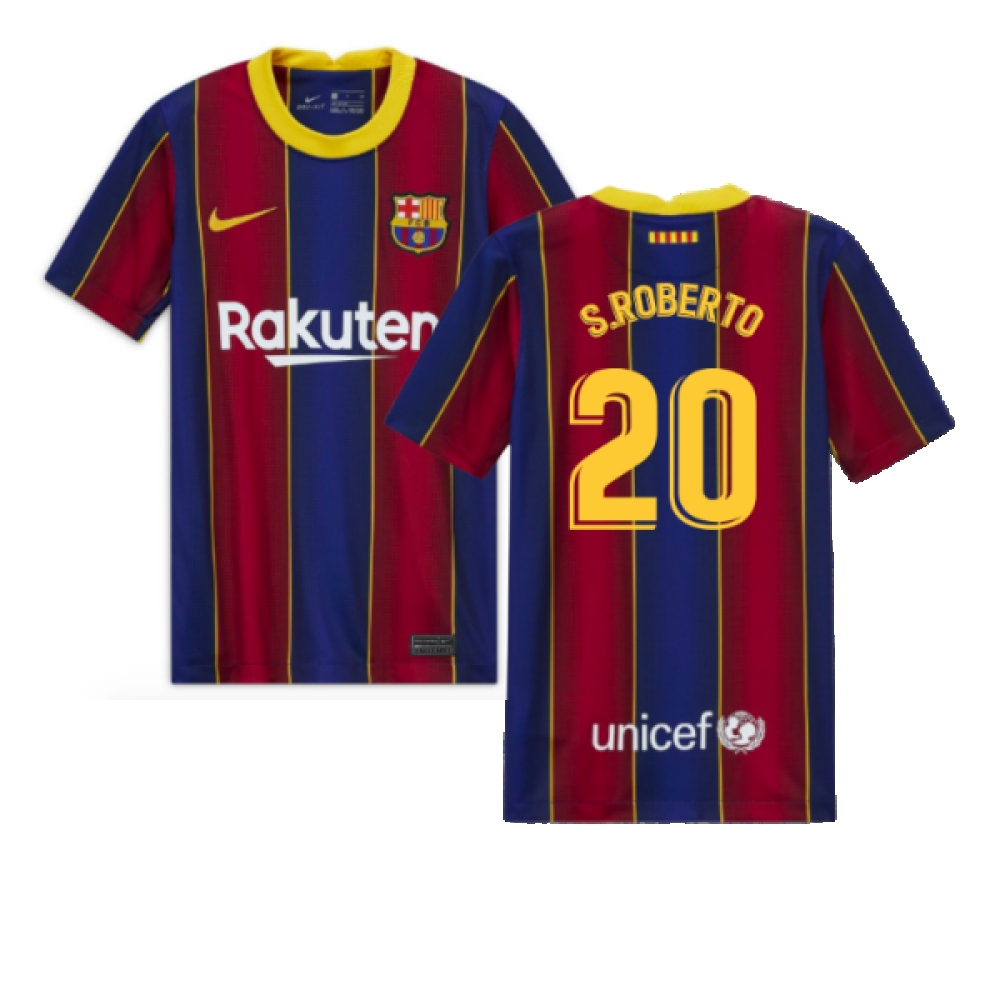 2022 Barcelona Nike Dri-Fit Pre Match Shirt (Kids) (S.ROBERTO 20)