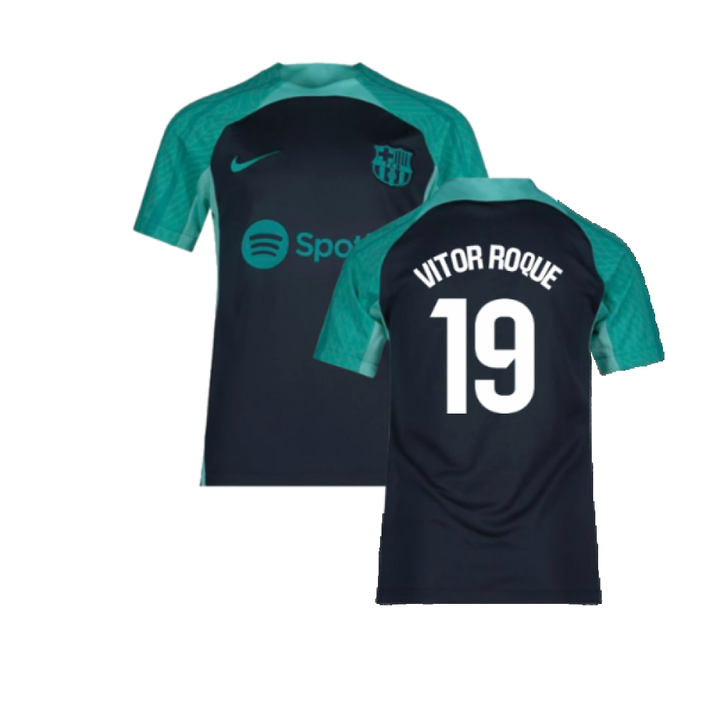 2023-2024 Barcelona Training Shirt (Thunder) - Kids (Vitor Roque 19)