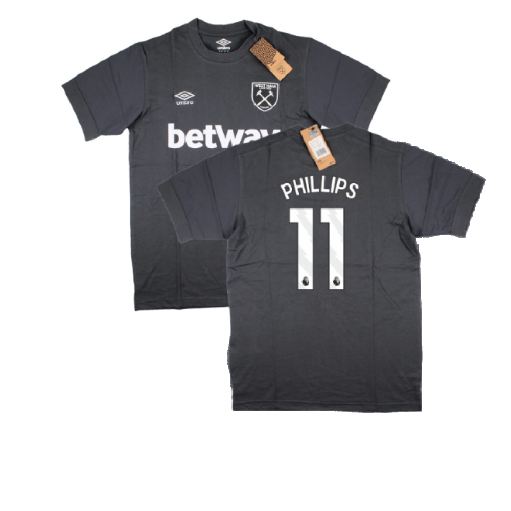 2023-2024 West Ham Leisure Tee (Carbon) (Phillips 11)