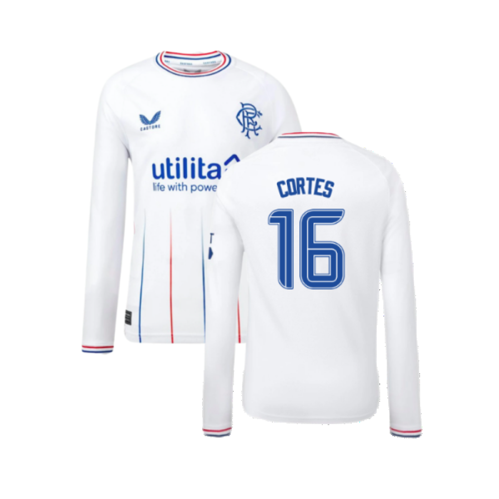 2023-2024 Rangers Away Long Sleeve Shirt (Kids) (Cortes 16)