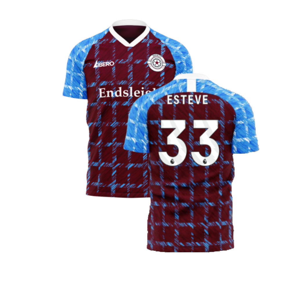 Burnley 2024-2025 Home Concept Football Kit (Libero) (Esteve 33)