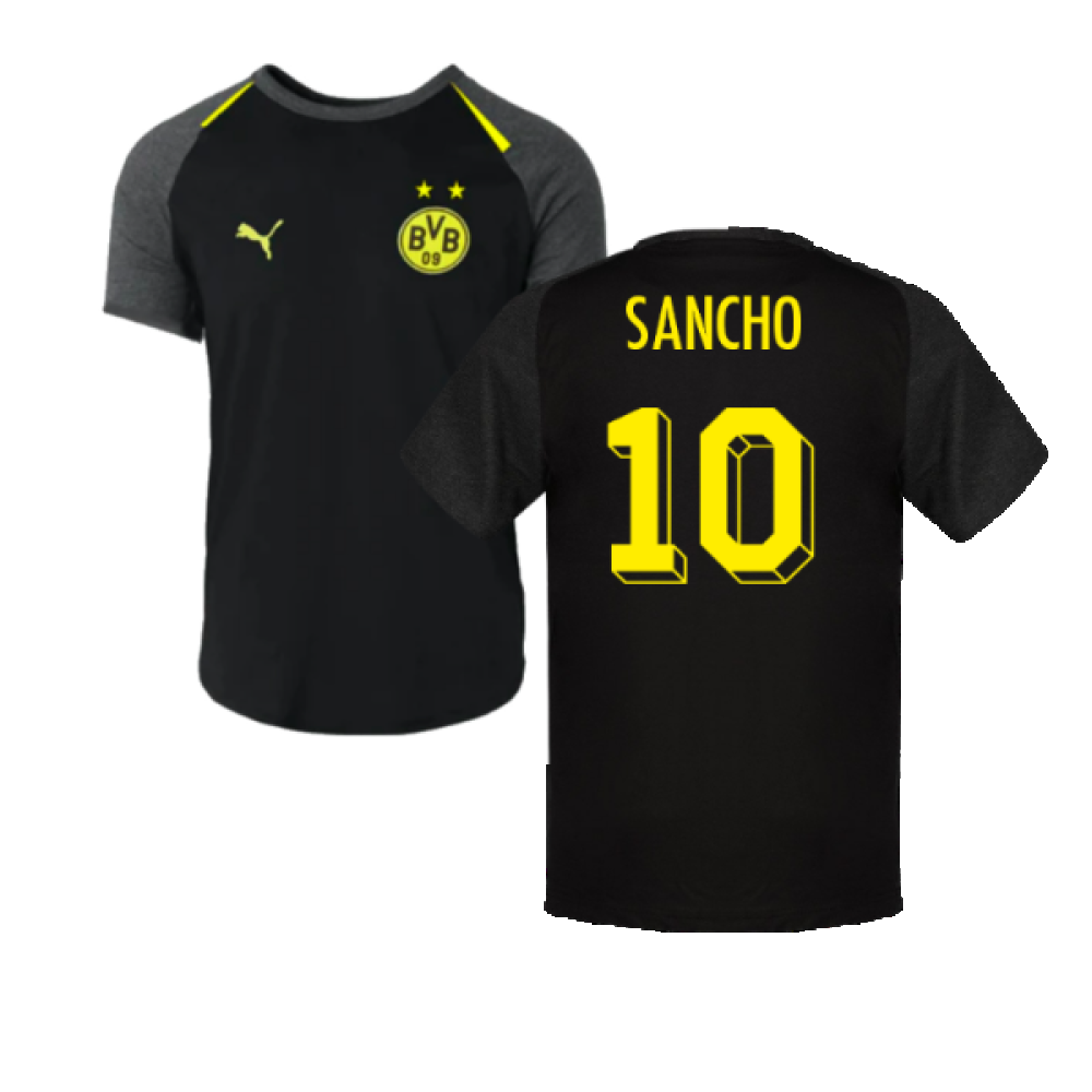 2023-2024 Borussia Dortmund Casuals Tee (Black) (Sancho 10)