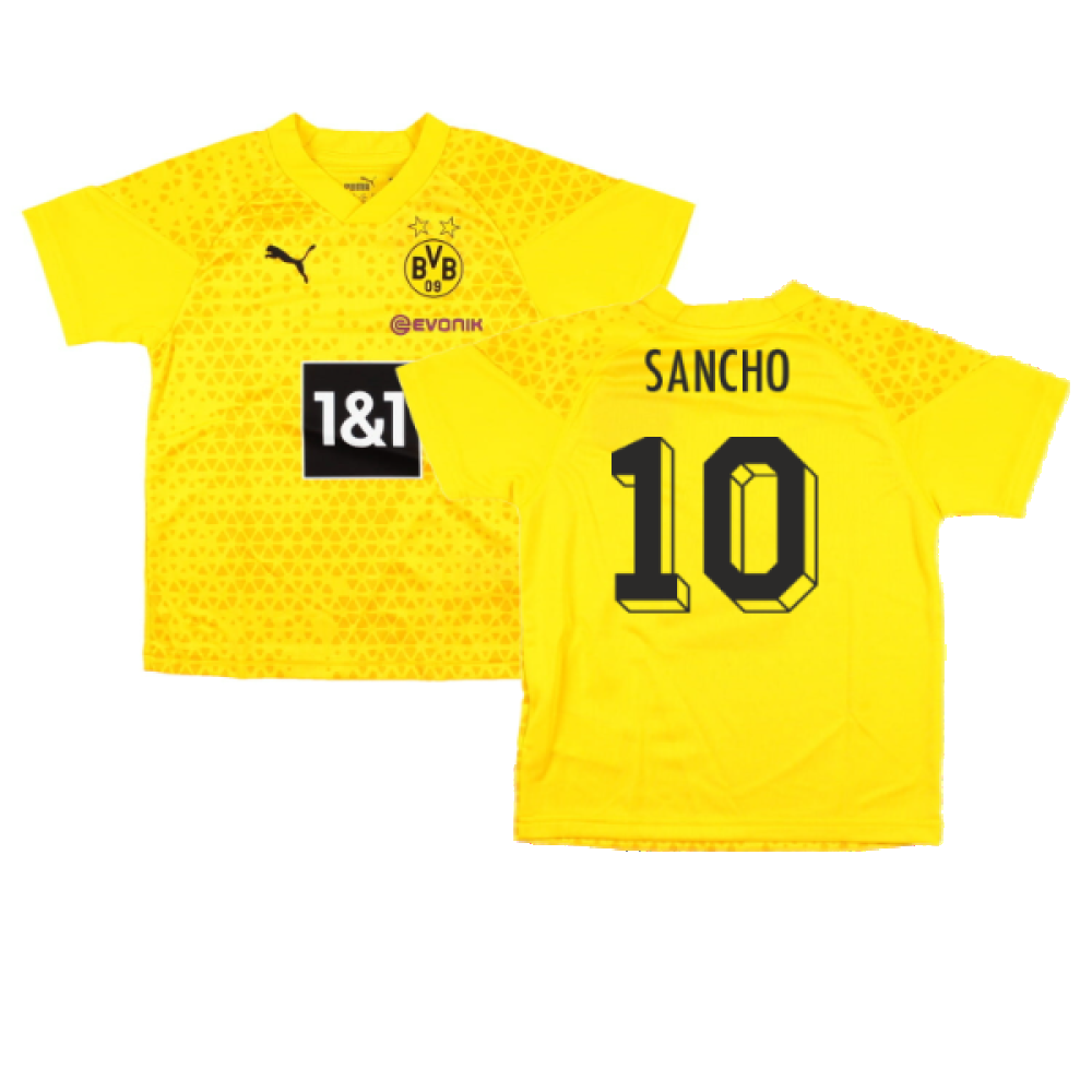 2023-2024 Borussia Dortmund Training Jersey (Yellow) - Kids (Sancho 10)