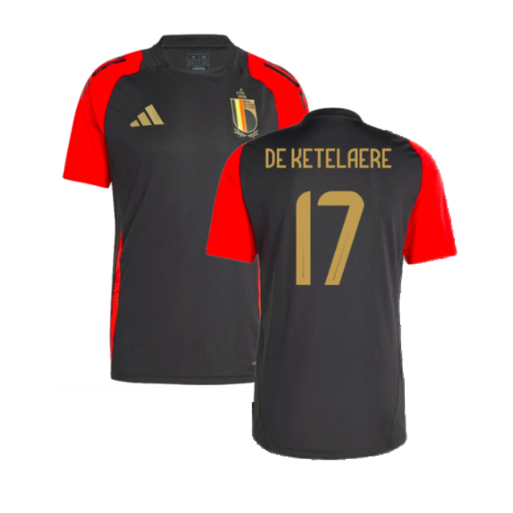 2024-2025 Belgium Training Jersey (Black) (De Ketelaere 17)