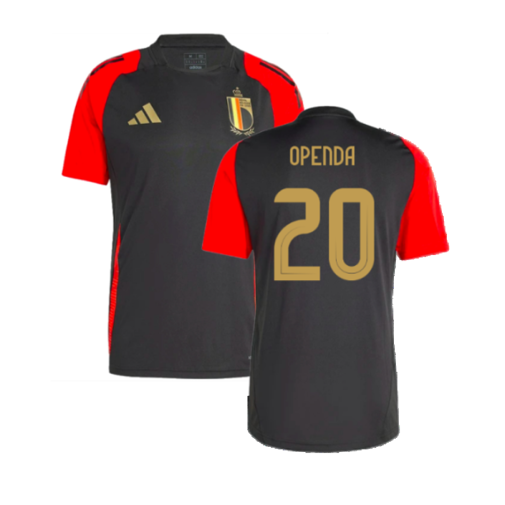 2024-2025 Belgium Training Jersey (Black) (Openda 20)