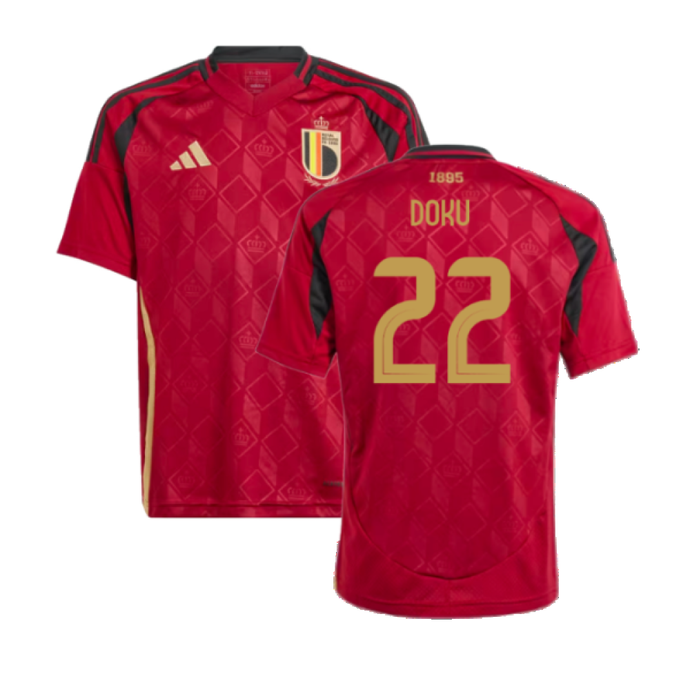 2024-2025 Belgium Home Shirt (Kids) (Doku 22)