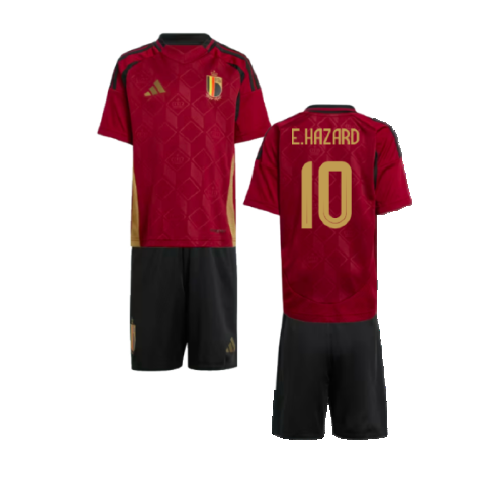 2024-2025 Belgium Home Mini Kit (E.Hazard 10)