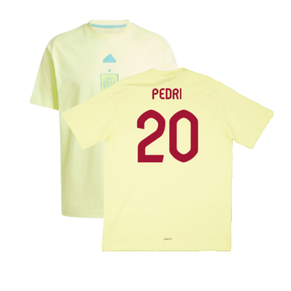 2024-2025 Spain Travel Tee (Yellow) (Pedri 20)