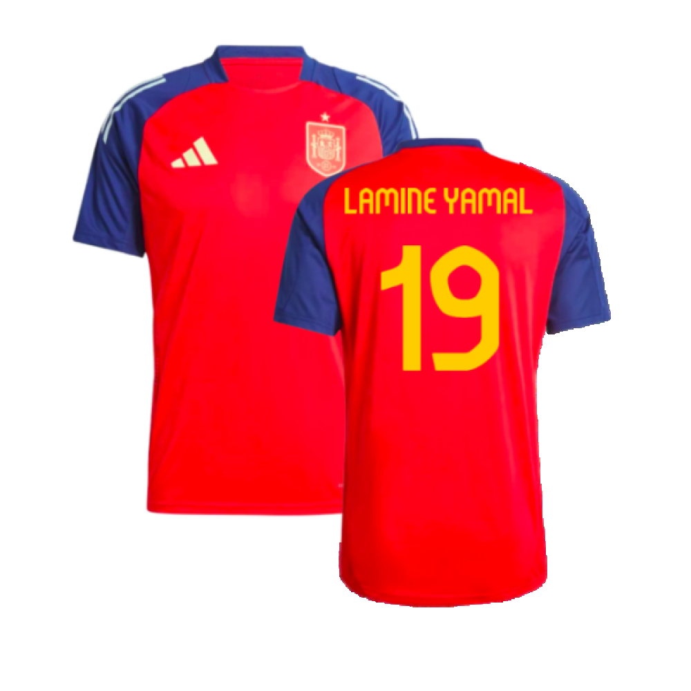 2024-2025 Spain Training Jersey (Red) (Lamine Yamal 19)