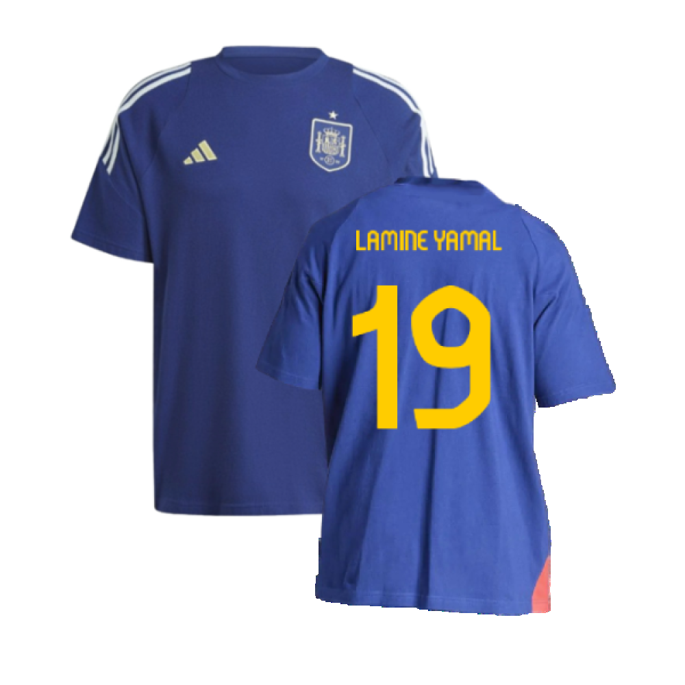 2024-2025 Spain Training Tee (Blue) (Lamine Yamal 19)