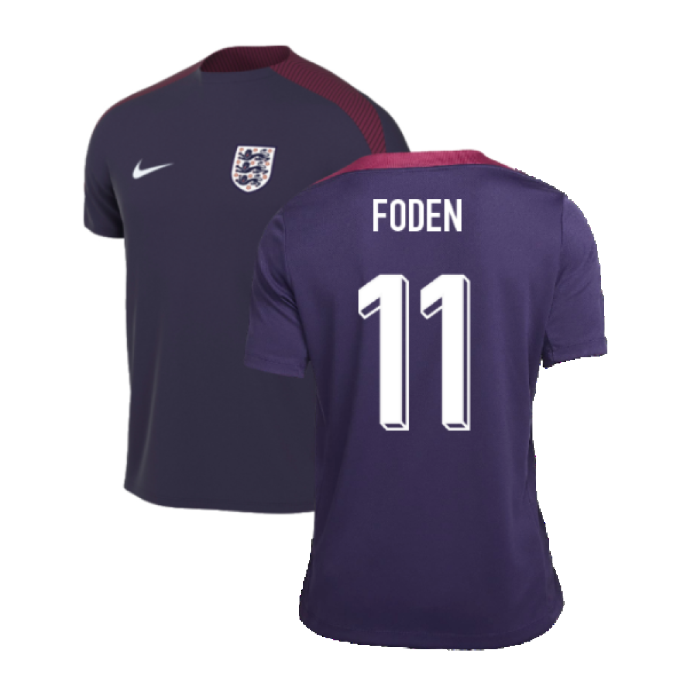 2024-2025 England Strike Training Shirt (Purple Ink) (Foden 11)