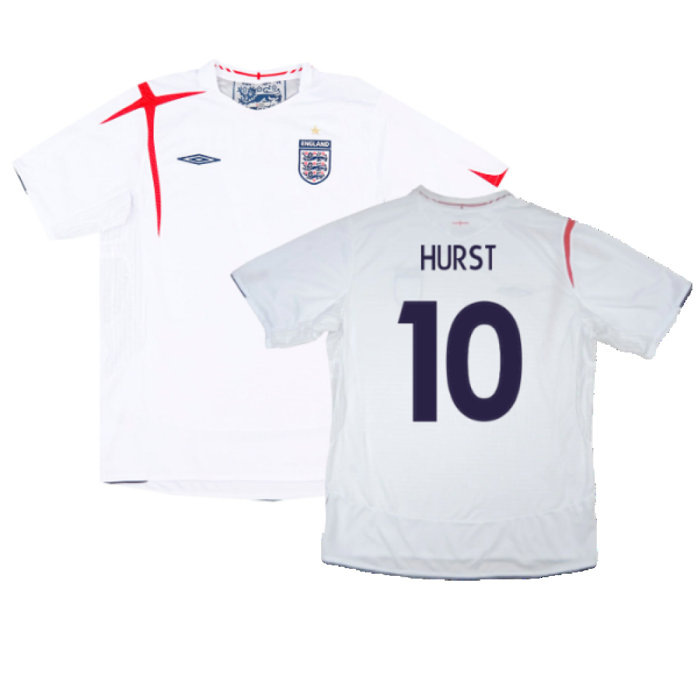 England 2005-07 Home Shirt (2XL) (Fair) (Hurst 10)