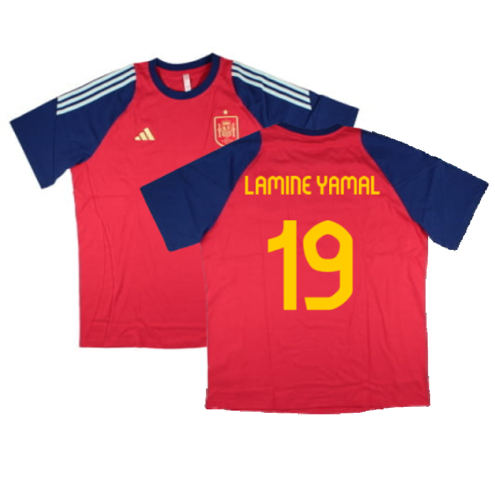 2024-2025 Spain Training Tee (Red) (Lamine Yamal 19)