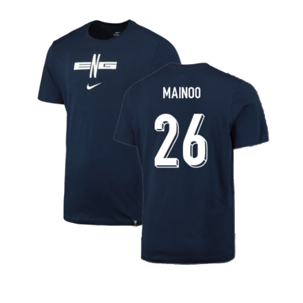 2024-2025 England Football T-Shirt (Navy) (Mainoo 26)