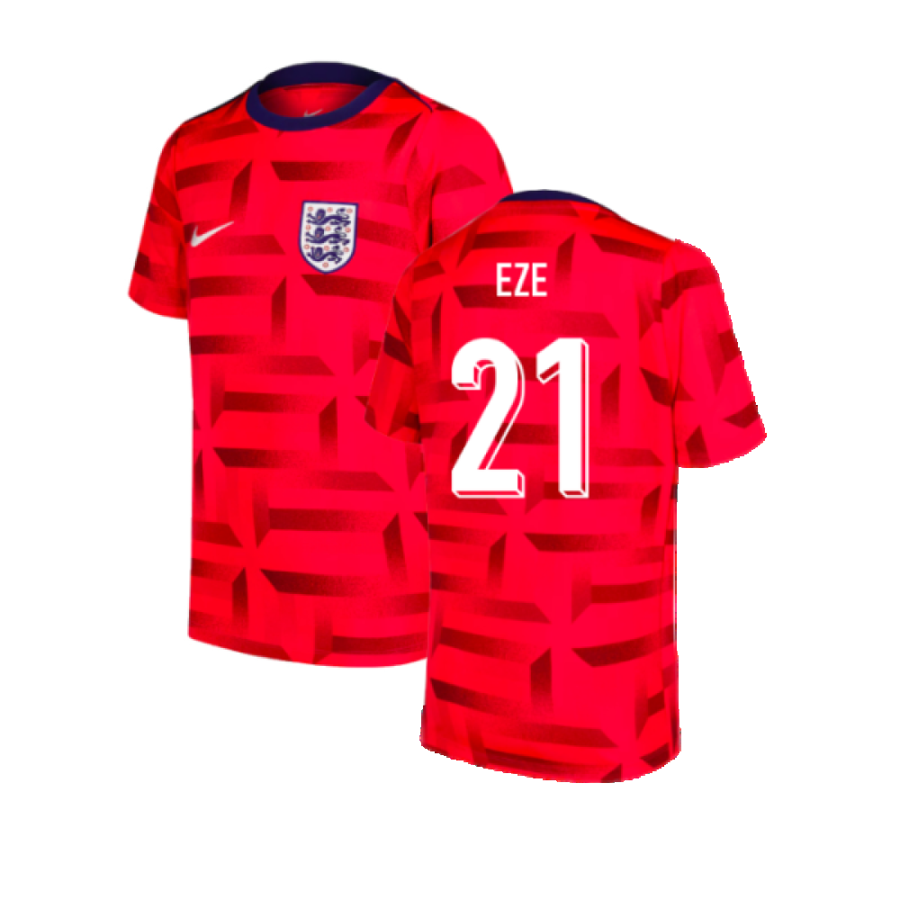 2024-2025 England Dri-FIT Pre-Match Shirt (Red) (Eze 21)