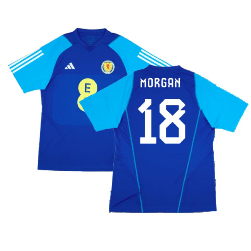 2023-2024 Scotland Player Issue Training Shirt (Blue) (Morgan 18)