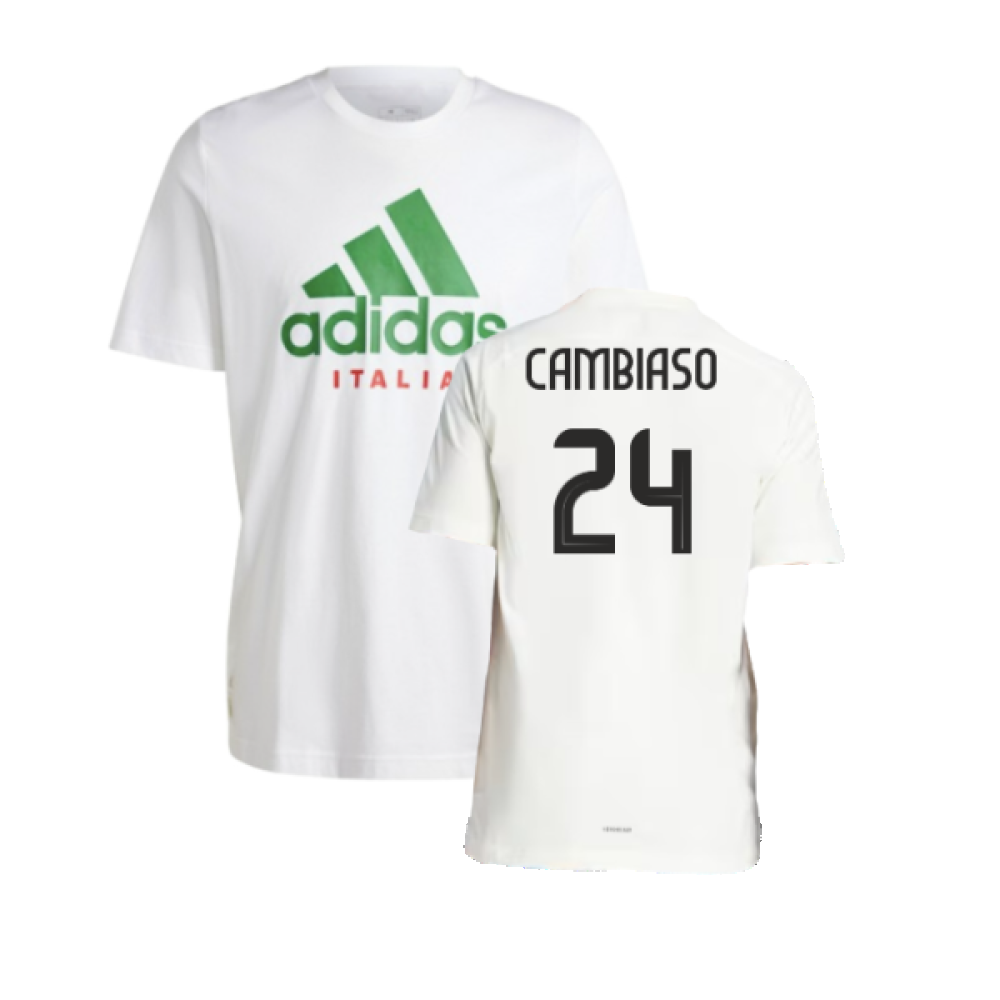 2024-2025 Italy DNA Graphic Tee (White) (CAMBIASO 24)