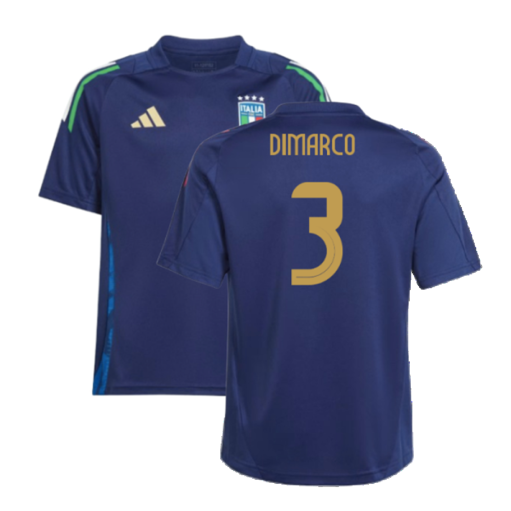 2024-2025 Italy Training Jersey (Navy) - Kids (DIMARCO 3)