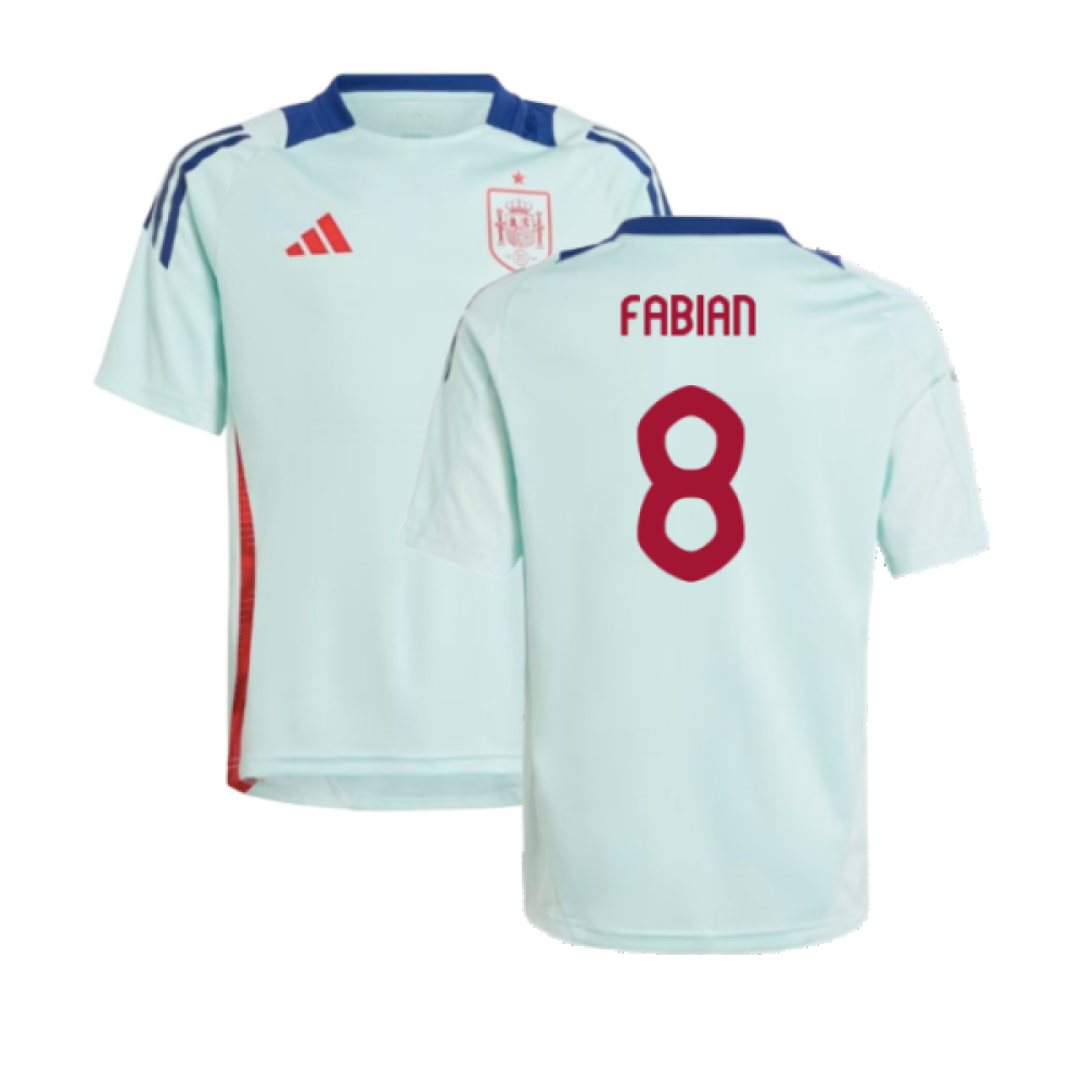 2024-2025 Spain Training Jersey (Turquoise) - Kids (Fabian 8)