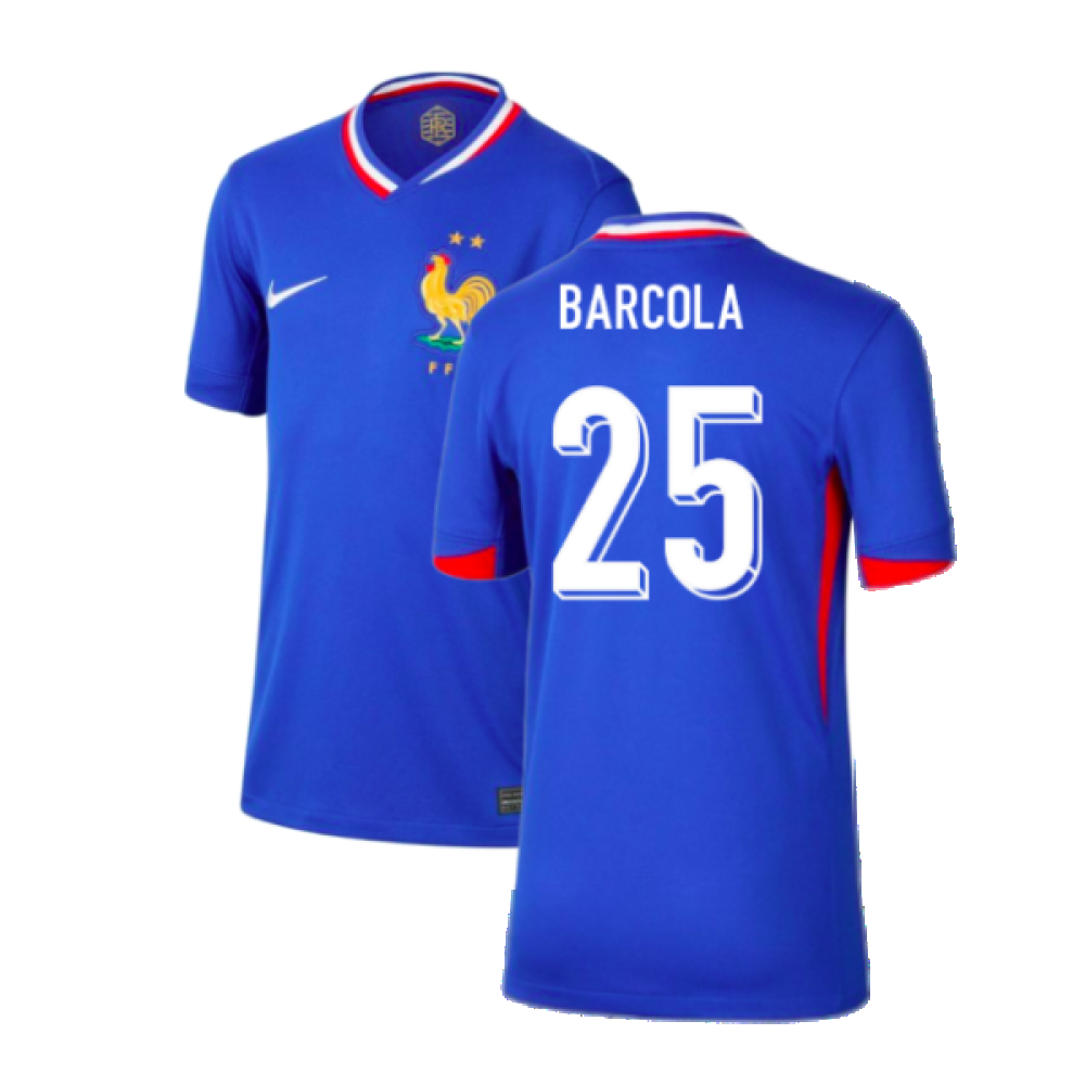 2024-2025 France Home Shirt (Kids) (Barcola 25)