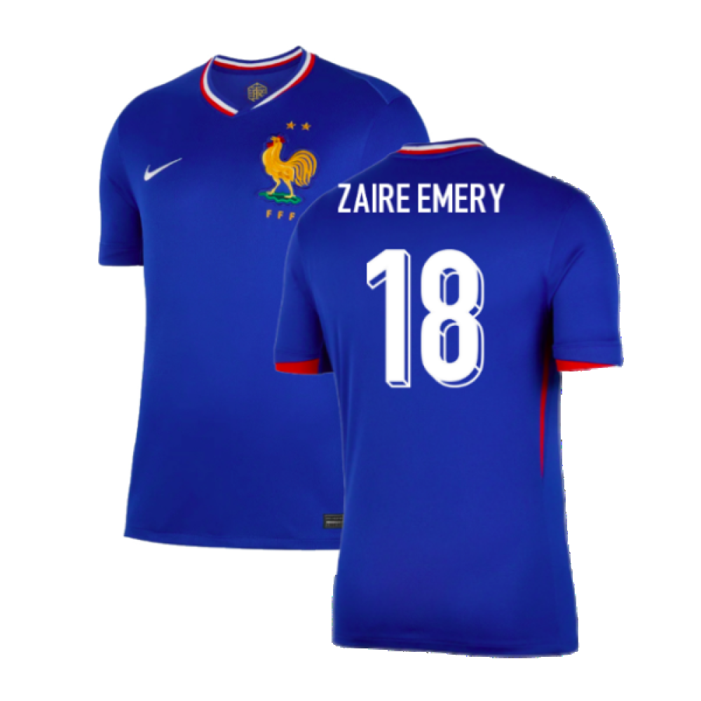 2024-2025 France Home Shirt (Zaire Emery 18)