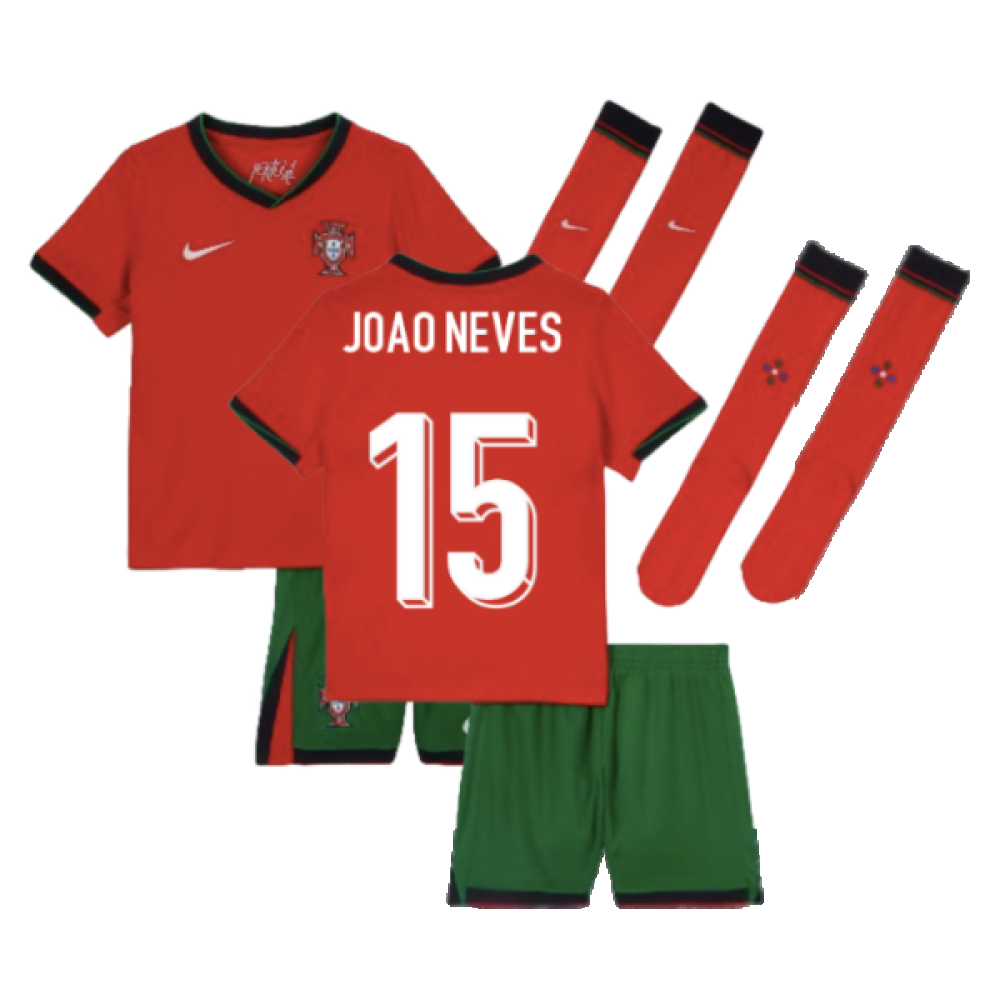 2024-2025 Portugal Home Mini Kit (Joao Neves 15)